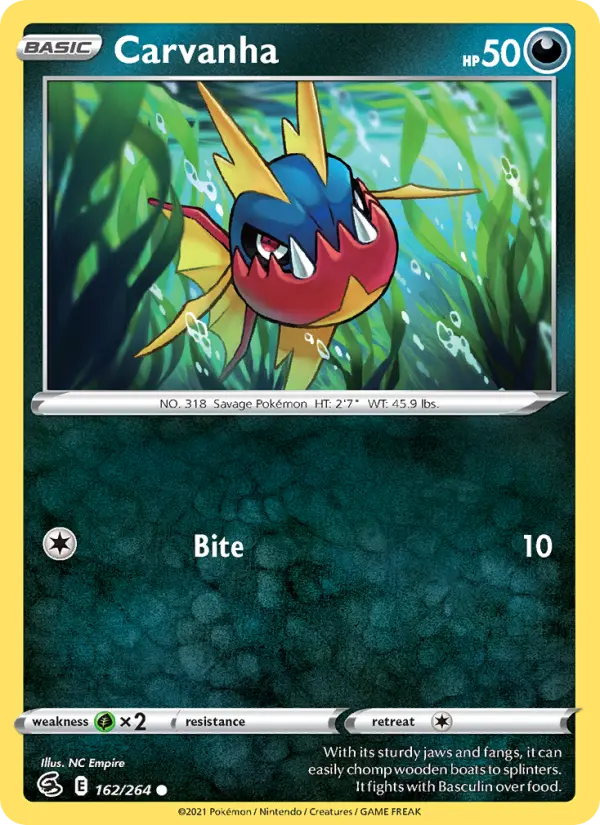 Carvanha 162 Fusion Strike Pokesingles