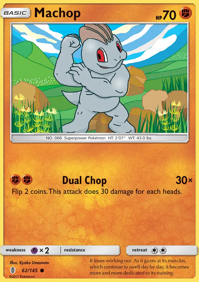 Machop 62 Guardians Rising Pokesingles