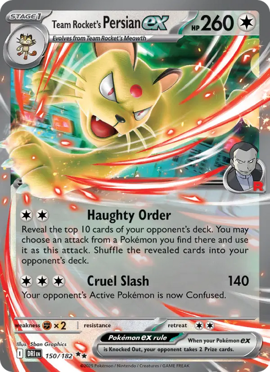 Team Rocket's Persian ex 150 Destined Rivals Pokesingles