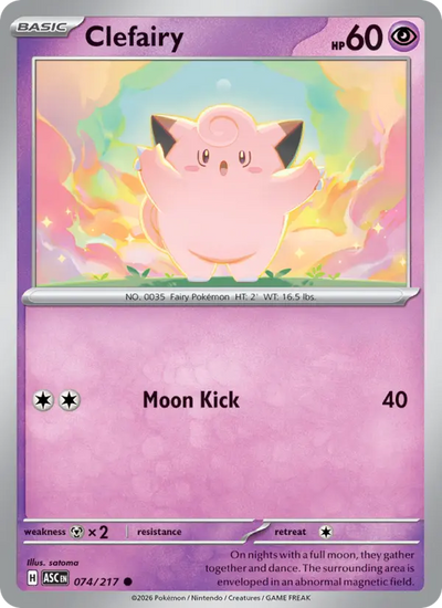 Clefairy 74 Ascended Heroes Pokesingles