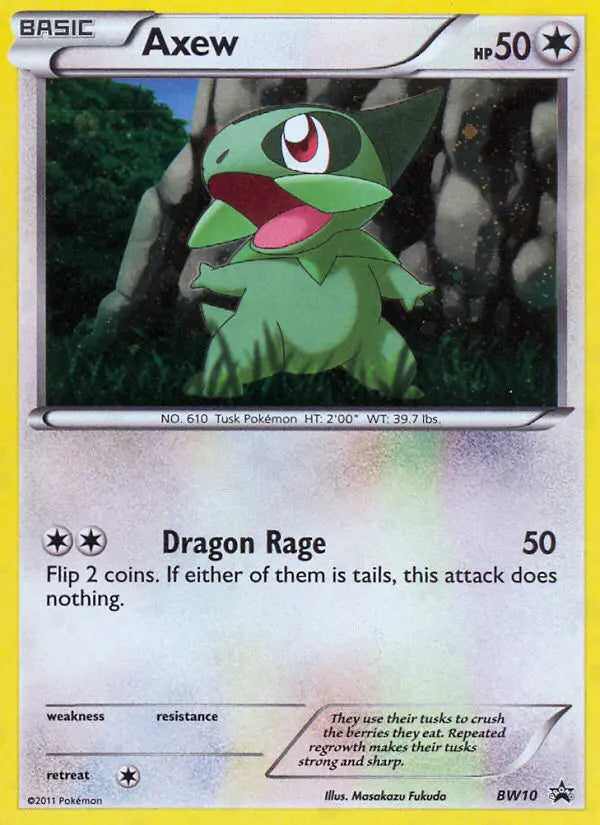 Axew BW10 BW Black Star Promos Pokesingles