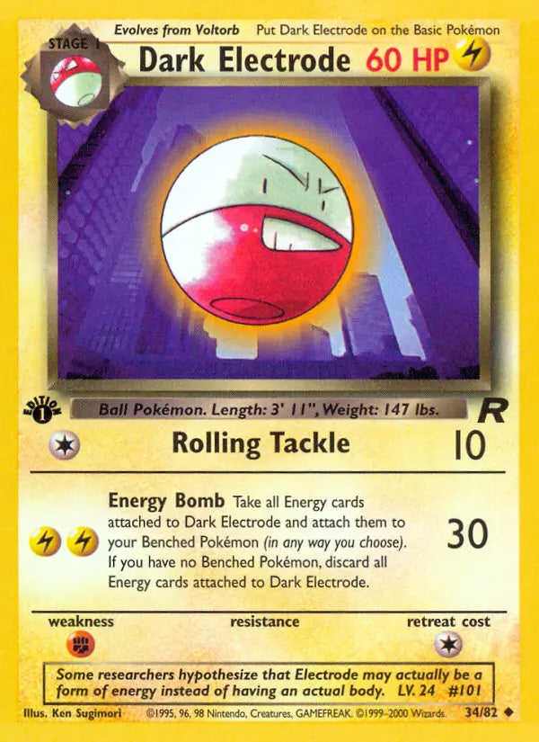 Dark Electrode 34 Team Rocket Pokesingles