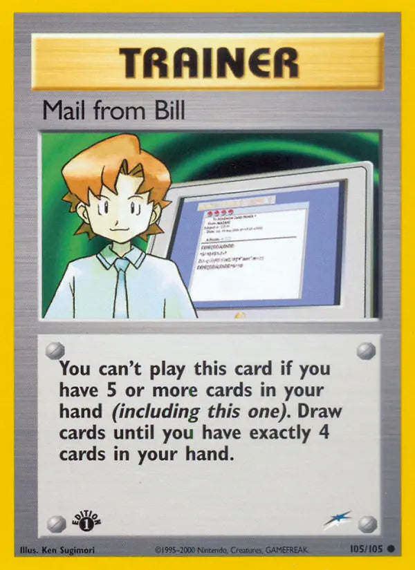 Mail from Bill 105 Neo Destiny Pokesingles