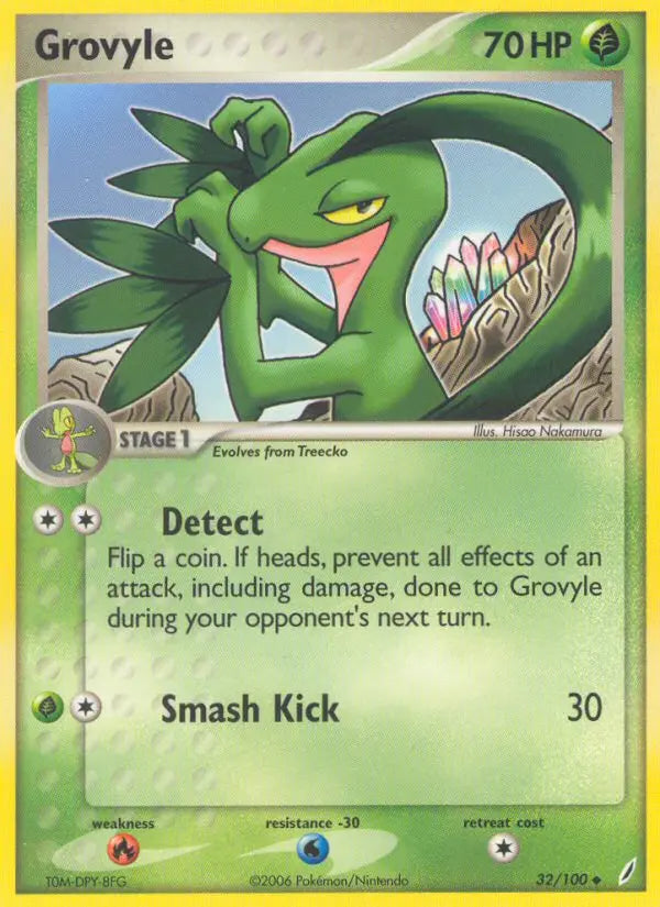 Grovyle 32 Crystal Guardians Pokesingles