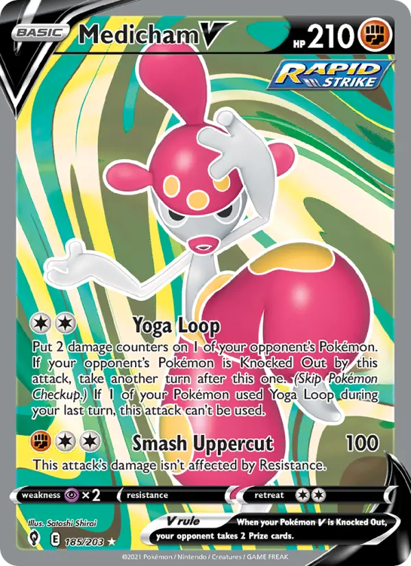 Medicham V 185 Evolving Skies Pokesingles