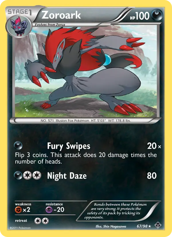 Zoroark 67 Emerging Powers Pokesingles