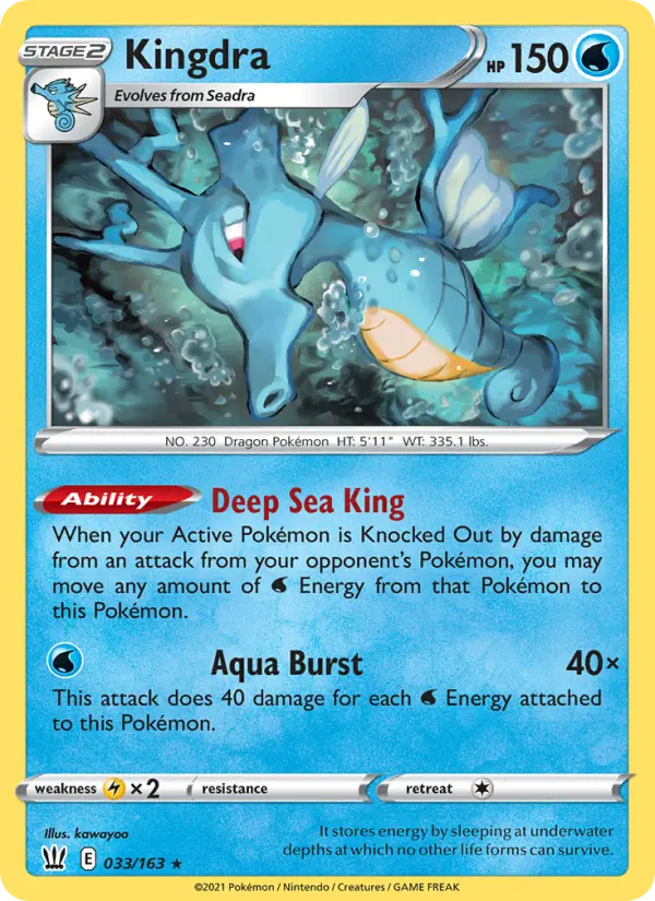 Kingdra 33 Battle Styles Pokesingles
