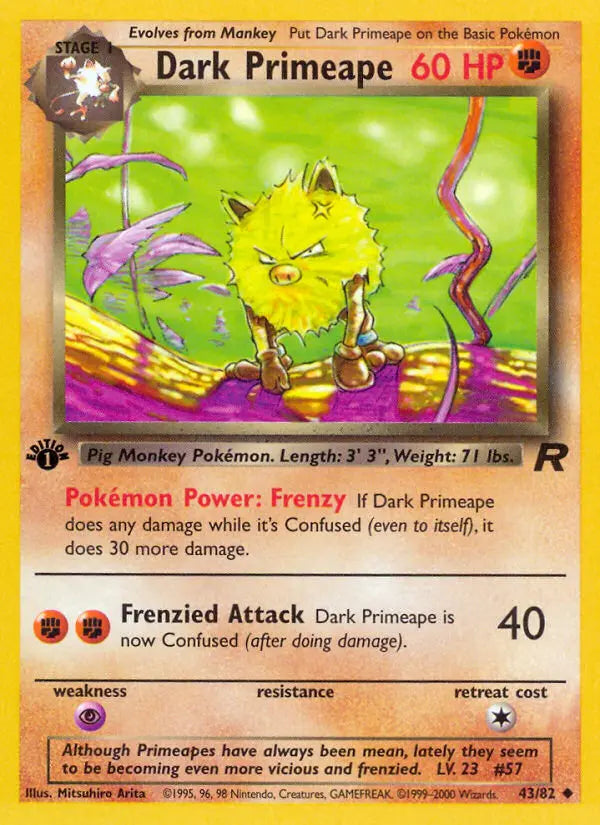 Dark Primeape 43 Team Rocket Pokesingles