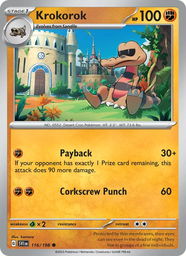 Krokorok 116 Scarlet & Violet Pokesingles
