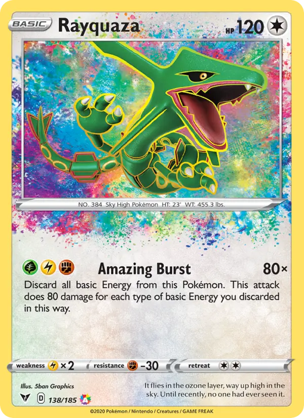 Rayquaza 138 Vivid Voltage Pokesingles