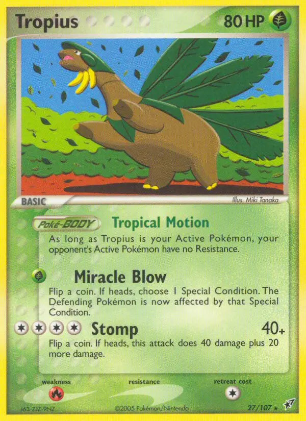 Tropius 27 Deoxys Pokesingles