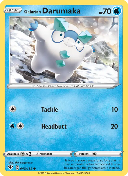Galarian Darumaka 43 Darkness Ablaze Pokesingles