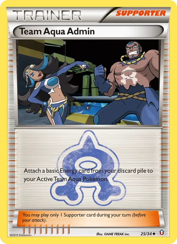 Team Aqua Admin 25 Double Crisis Pokesingles