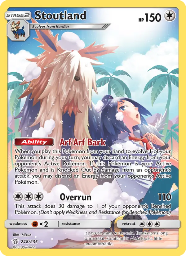 Stoutland 248 Cosmic Eclipse Pokesingles