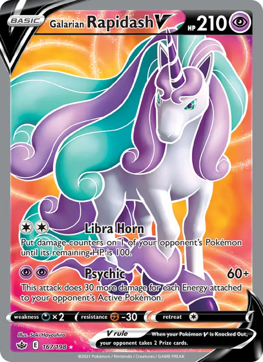 Galarian Rapidash V 167 Chilling Reign Pokesingles