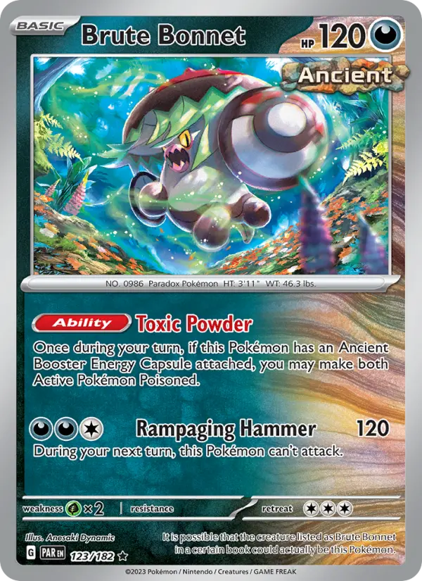 Brute Bonnet 123 Paradox Rift Pokesingles