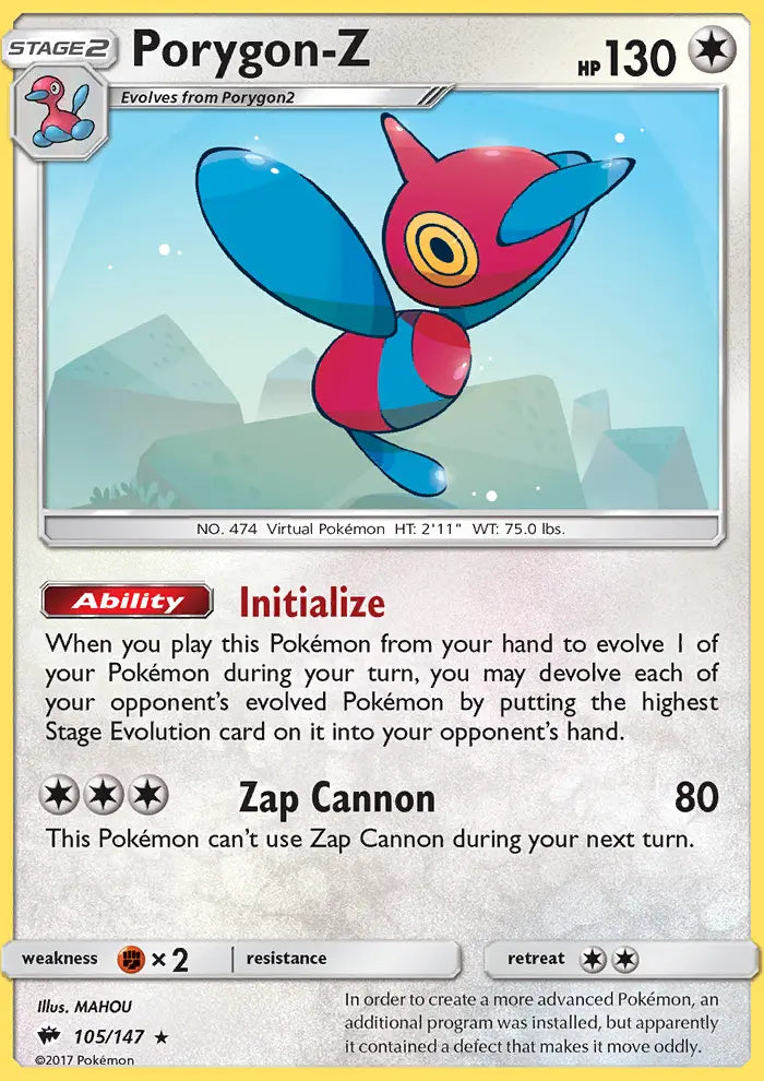Porygon-Z 105 Burning Shadows Pokesingles