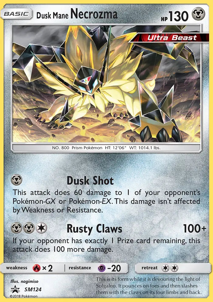 Dusk Mane Necrozma SM124 SM Black Star Promos Pokesingles