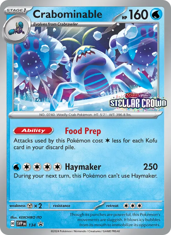 Crabominable 134 SVP Black Star Promos Pokesingles
