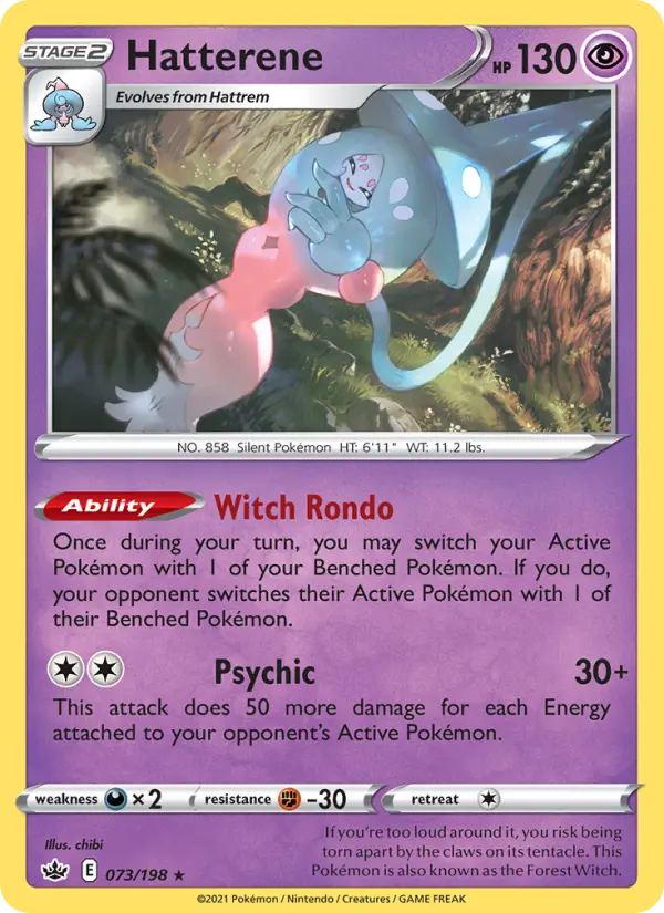 Hatterene 73 Chilling Reign Pokesingles