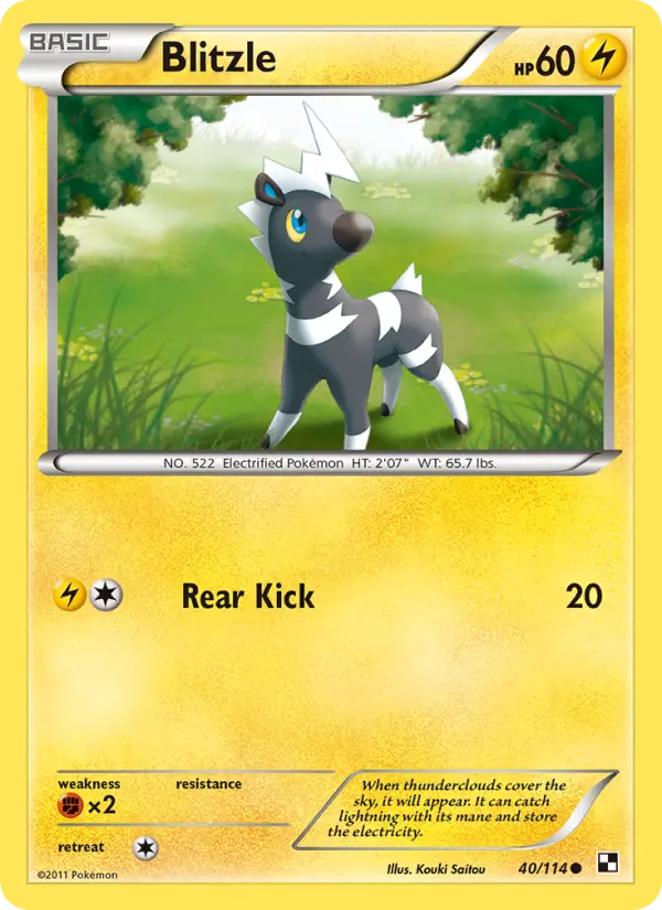 Blitzle 40 Black & White Pokesingles