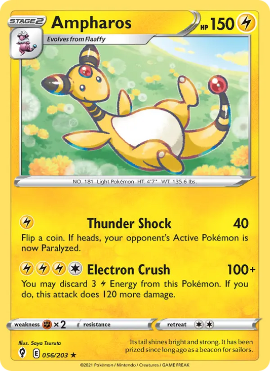 Ampharos 56 Evolving Skies Pokesingles