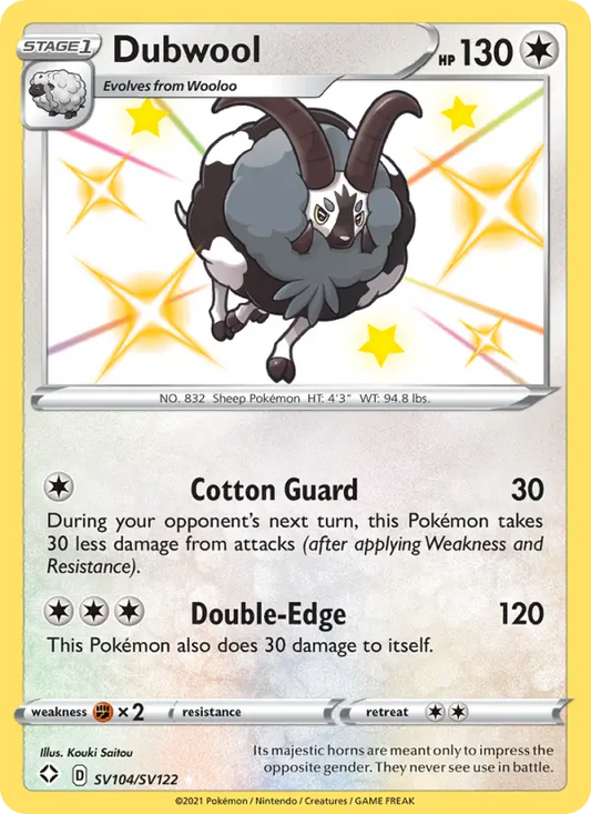 Dubwool SV104 Shining Fates Pokesingles