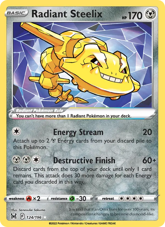 Radiant Steelix 124 Lost Origin Pokesingles