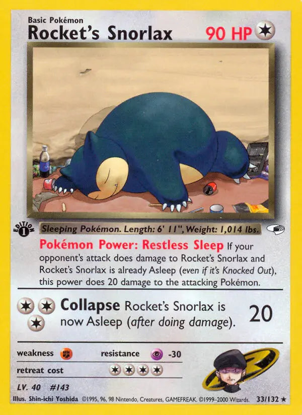 Rocket's Snorlax 33 Gym Heroes Pokesingles