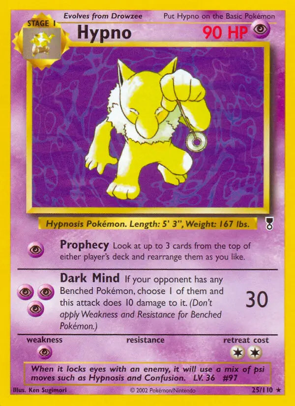 Hypno 25 Legendary Collection Pokesingles