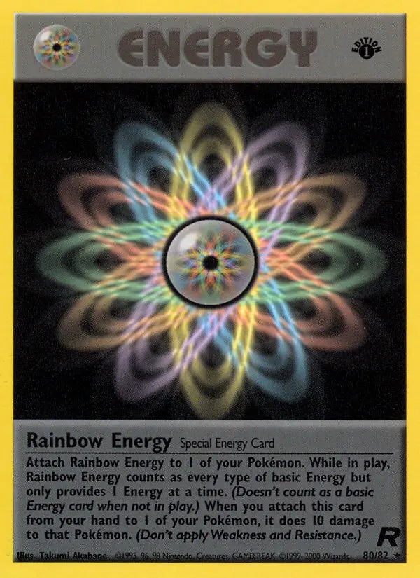 Rainbow Energy 80 Team Rocket Pokesingles