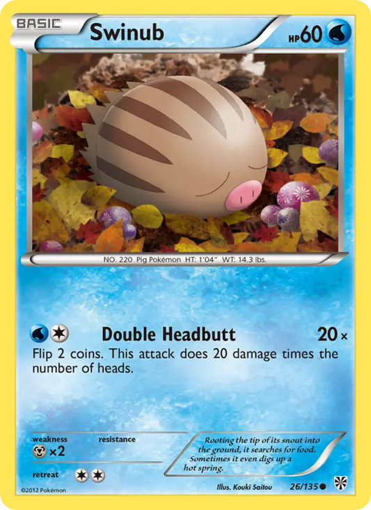 Swinub 26 Plasma Storm Pokesingles
