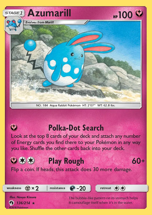 Azumarill 136 Lost Thunder Pokesingles