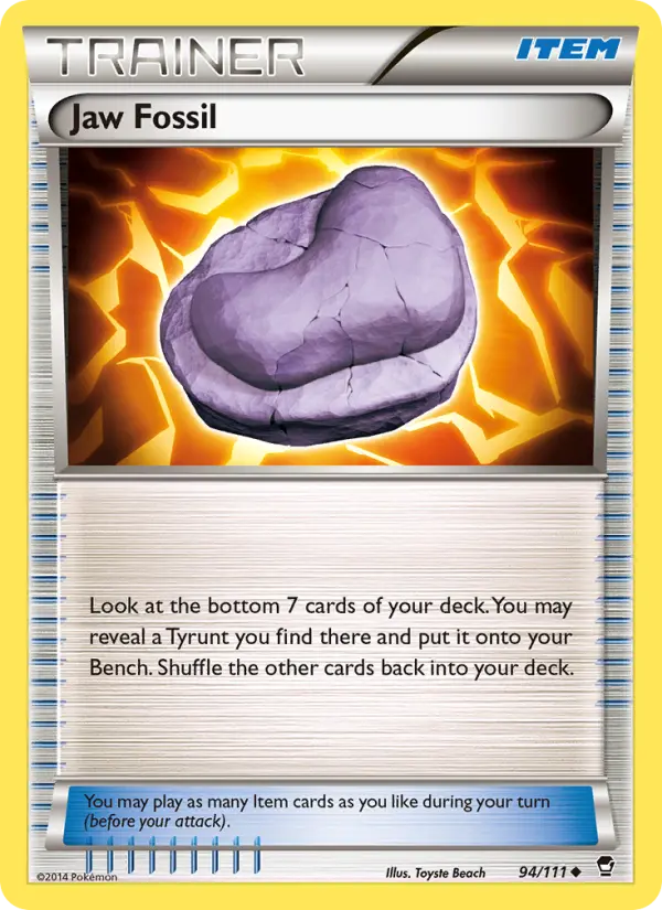 Jaw Fossil 94 Furious Fists Pokesingles