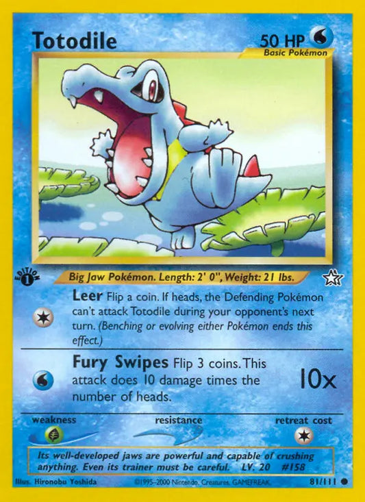 Totodile 81 Neo Genesis Pokesingles