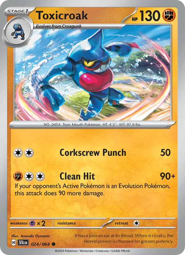 Toxicroak 24 Shrouded Fable Pokesingles