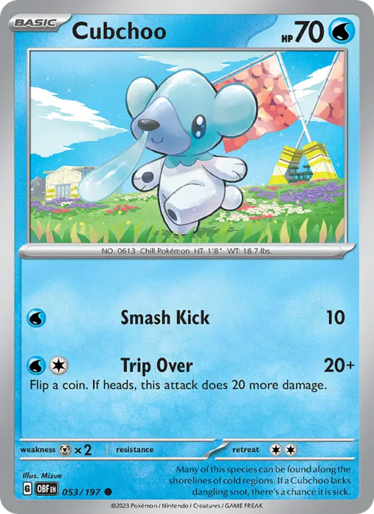 Cubchoo 53 Obsidian Flames Pokesingles
