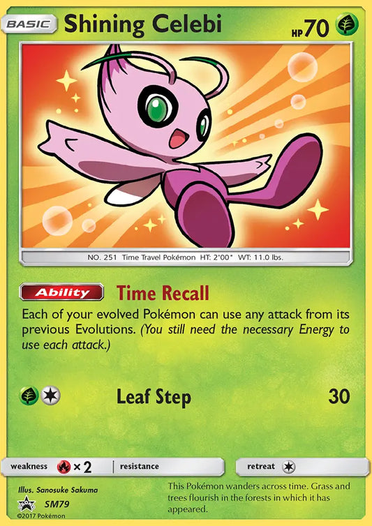 Shining Celebi SM79 SM Black Star Promos Pokesingles