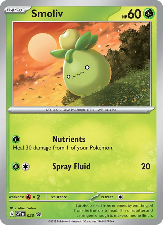 Smoliv 23 SVP Black Star Promos Pokesingles