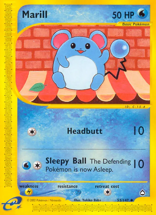 Marill 53 Aquapolis Pokesingles
