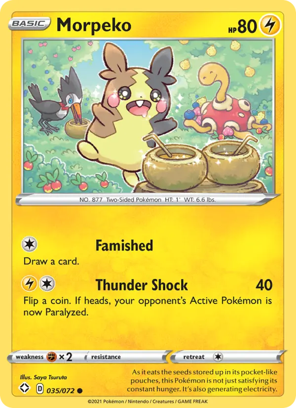 Morpeko 35 Shining Fates Pokesingles