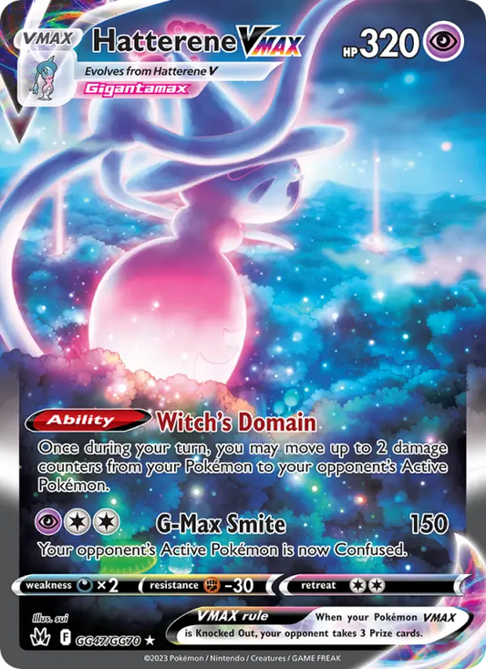 Hatterene VMAX GG47 Crown Zenith Pokesingles
