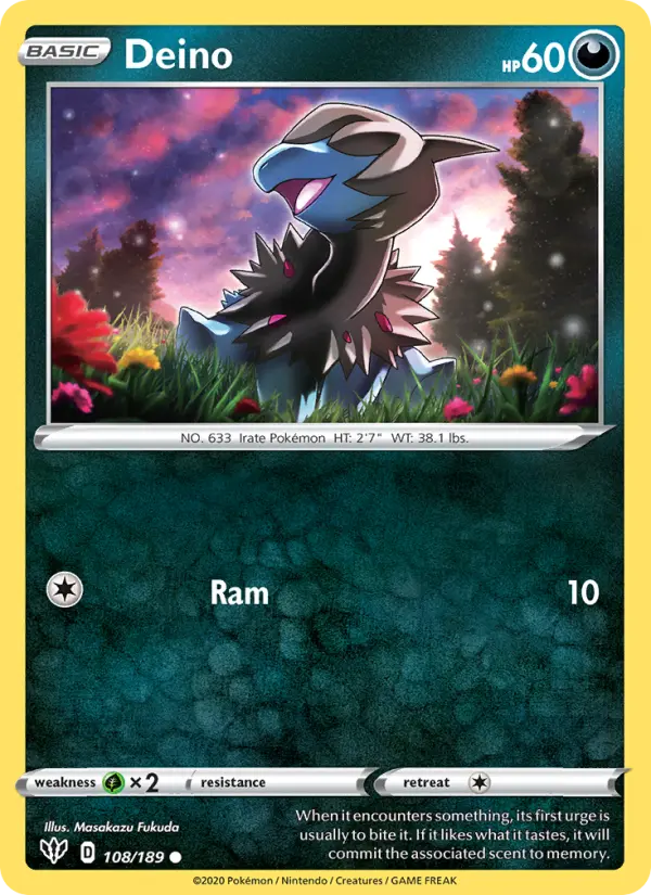 Deino 108 Darkness Ablaze Pokesingles