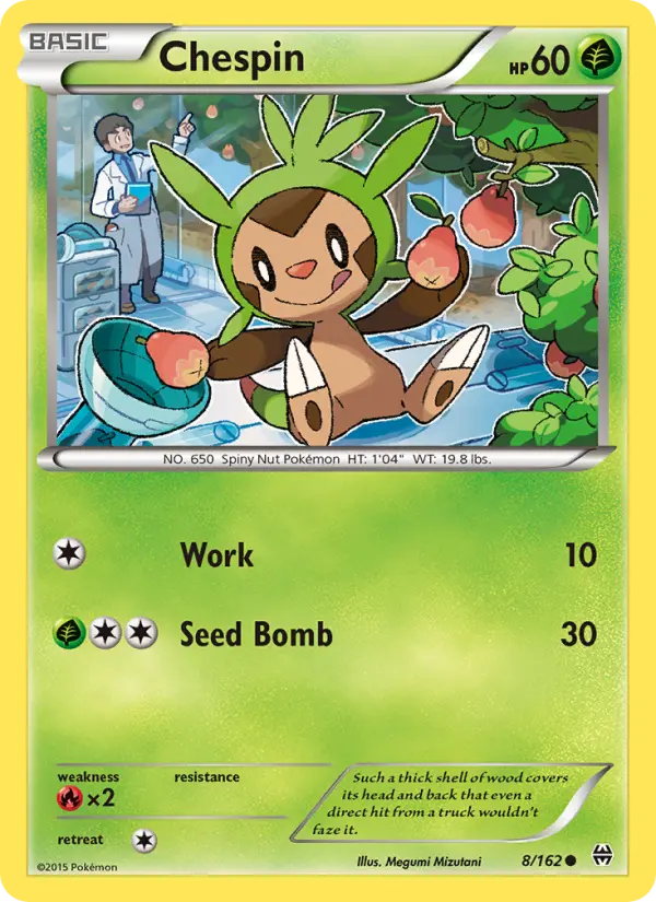 Chespin 8 BREAKthrough Pokesingles