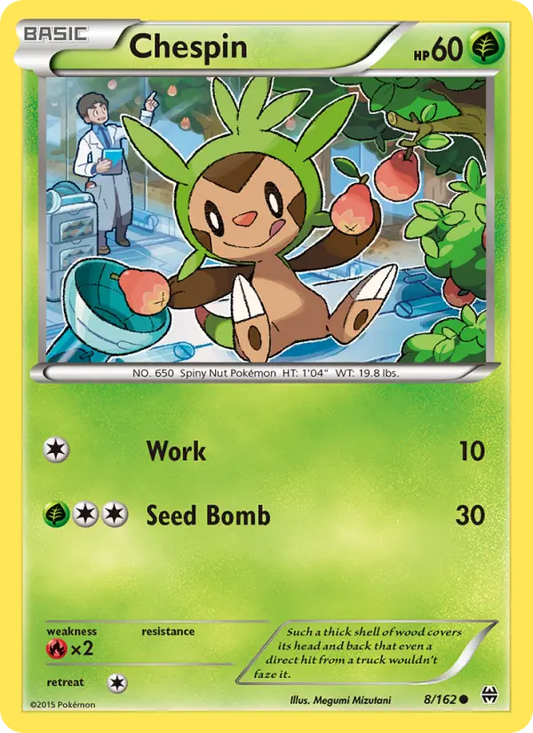 Chespin 8 BREAKthrough Pokesingles