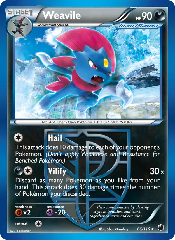 Weavile 66 Plasma Freeze Pokesingles