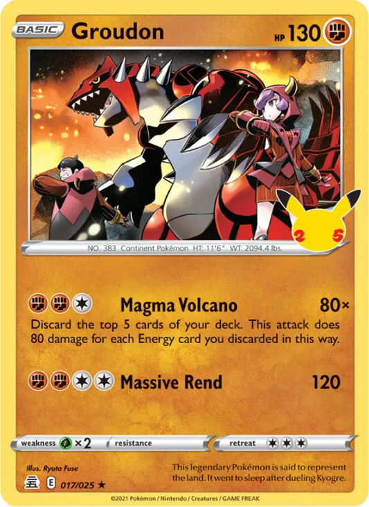 Groudon 17 Celebrations Pokesingles