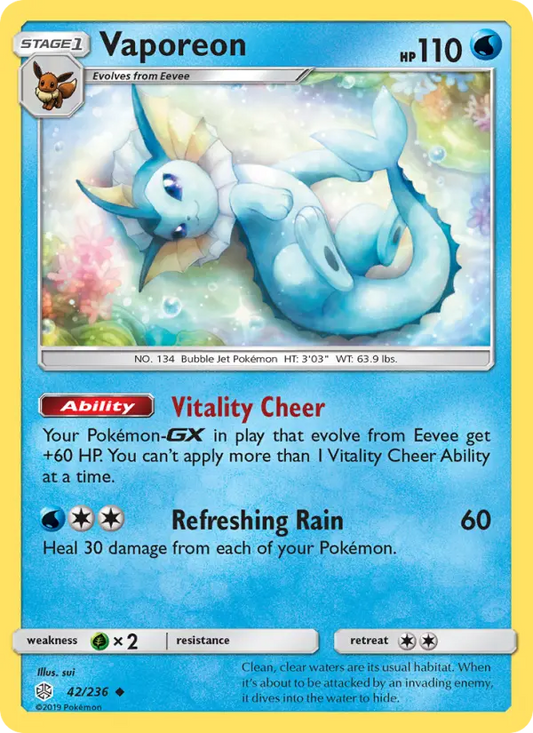 Vaporeon 42 Cosmic Eclipse Pokesingles