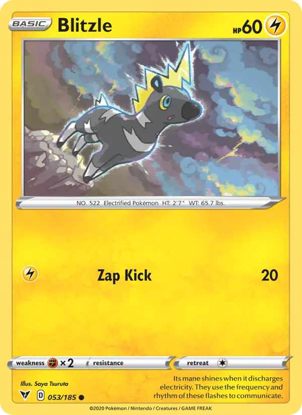 Blitzle 53 Vivid Voltage Pokesingles