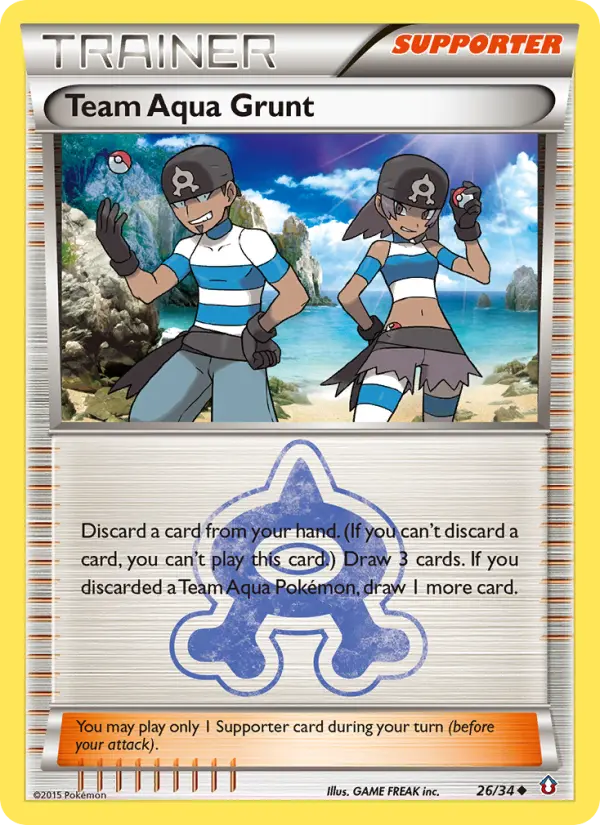 Team Aqua Grunt 26 Double Crisis Pokesingles